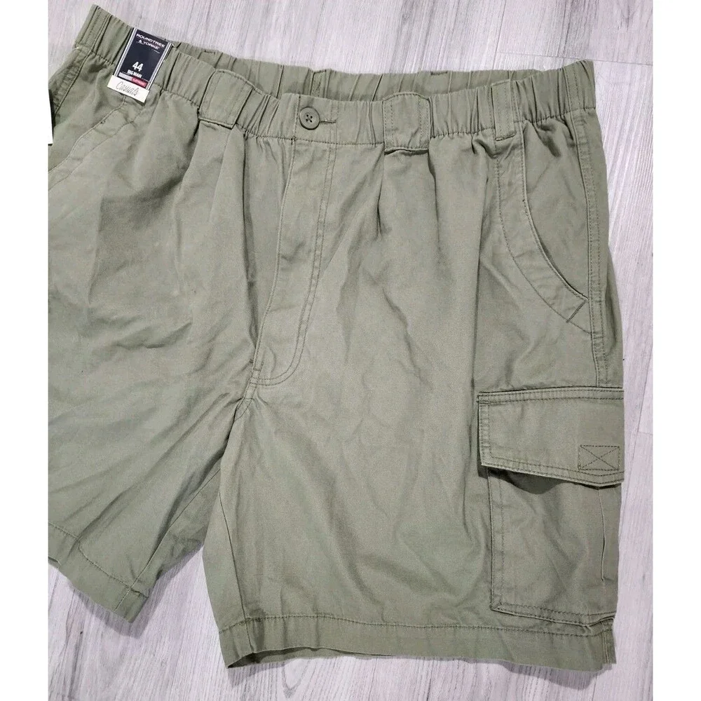 Roundtree & Yorke Casuals Comfort Cargo Shorts Men's Big Man 44 Army Green New